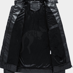 แจ็คเก็ตหนังวัวคุณภาพดีที่สุดสำหรับผู้ชาย ซิปด้านหน้า โลโก้ รักษ์โลก สไตล์วินเทจ คอตั้ง มีทุกสี ทุกขนาด - Product Image 3