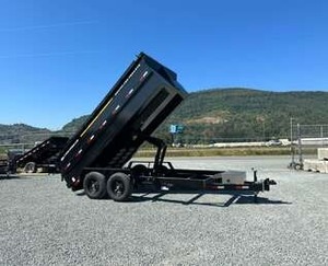 Remolque volquete de 4 ruedas de alta calidad 7x14 Remolque volquete lateral alto Remolque de granja agrícola de 15,400lb - Product Image 6