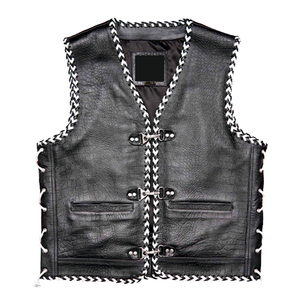 2026 Trendy New Stylish Design Leather <b>Vest</b> High Quality Windproof And Warm <b>Heated</b> Sleeveless <b>Vest</b> 100% Genuine Men Leather <b>Vest</b> - Product Image 1