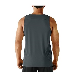 Nouveau design décontracté couleur unie pour hommes 100% coton manches en jersey simple moins col rond débardeur pour hommes du Bangladesh meilleur prix - Product Image 5
