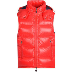 Blouson bombardier chaud d'hiver pour hommes sans manches en toile enduite imperméable avec logo personnalisable vente en gros - Product Image 5