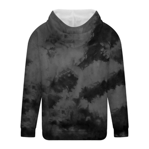 Jersey informal para hombre, de lana de manga larga Sudadera con capucha, sudadera teñida de corbata de talla grande con bolsillo, estampado Digital de invierno - Product Image 2