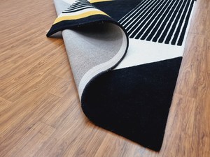 Tapis moderne en laine tuftée à la main de taille personnalisée, style Kilim, à poils hauts, pour salon et salle à manger Design abstrait - Product Image 2