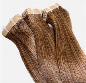 เทปผมคนจริงๆสีบลอนด์สีน้ำตาลเข้มแบบรัสเซีย