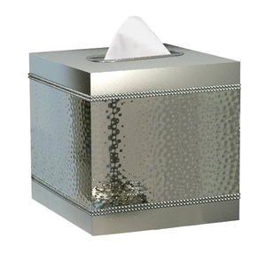 Caja de pañuelos rectangular, caja de pañuelos de lujo, vajilla artesanal, caja de pañuelos de acero inoxidable de buena calidad - Product Image 3