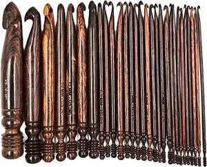 artisan made wooden <b>crochet</b> <b>hook</b> for handmade projects hand-burnished wooden <b>crochet</b> <b>hook</b> with glossy finish classic shaped - Product Image 1