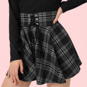 Scotland Plaid Bandage High Waist Wool <b>Tartan</b> Skirt Women Skirt Custom Ladies School Uniform Mini Skirts - Product Image 3