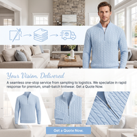 Pull rayé à col zippé pour homme, 100% coton tricoté, style décontracté chic, fabricant OEM ODM, vente en gros, faible MOQ