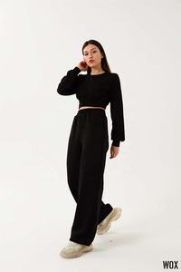 Servicio OEM personalizado de gran tamaño de algodón pesado para mujer básico nuevo Premium negro Jogger pantalón oferta al por mayor tendencia 2024 calidad - Product Image 5