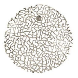 รูปปั้นอะลูมิเนียมตกแต่งผนังดีไซน์ต้นไม้ซ้อนกันสีเงินสำหรับปาร์ตี้งานแต่งงานผนังศิลปะผนังสำเนียงทำด้วยมือจำนวนมาก - Product Image 1