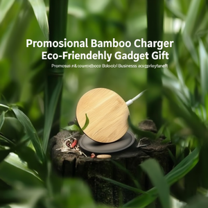 Caricabatterie in Bambù Promozionale, Gadget Ecologico Regalo - Product Image 3