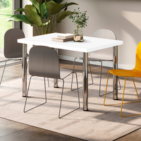 Escritorio de Oficina Pintado en Blanco Emuca España Modelo 7018812 1150x750mm con Madera de 30mm de Grosor