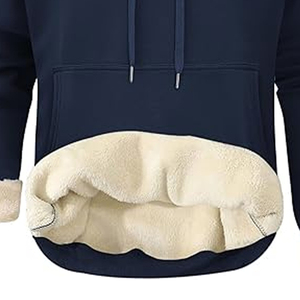 เสื้อฮู้ดผู้ชายผ้าฝ้ายผสมมีกระเป๋า - Product Image 4