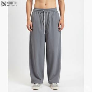 Unisex Retro Pants Windbreaker Nylon Track Pants Men Wide Leg Polyester Pants Casual Wear <b>Work</b> <b>Trousers</b> Winter <b>Trousers</b> Men - Product Image 2