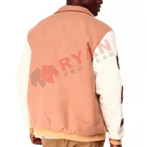 Custom sample Men's Varsity Jacket and Embroidered Chenille Patches Stand Collar Front Logo latterman jacket unisex mens jacket - Product Image 2