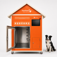 Máquina Automática Comercial para Bañar Mascotas, Estación de Aseo para Perros de Autoservicio con Pantalla Táctil y Gestión Remota