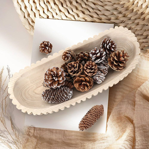 Cuencos de masa de madera decorativos de Color personalizados para Decoración de mesa de restaurantes cuenco de vela de madera moderno de muy buena calidad - Product Image 1