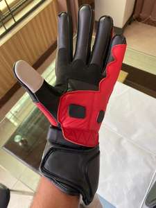 Guantes de motorista de cuero genuino Prefect Road Racer Guantes deportivos de motocicleta para carreras - Product Image 5