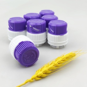 Tapas de Plástico Moradas y Blancas con Decoración de Espiga de Trigo - Product Image 1
