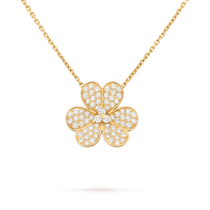 Luxury Four Leaf Clover <b>Necklace</b> for Women Gold Plated CZ Diamond Pendant <b>Necklace</b> Fashion Jewelry Gift - Product Image 1
