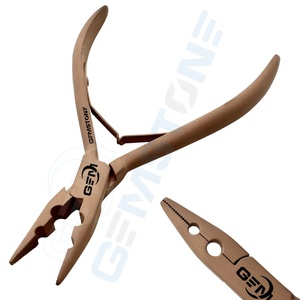 Pince professionnelle à 2 trous en acier inoxydable durable et réutilisable pour l'installation de micro-anneaux et nano-anneaux d'extensions capillaires, pour usage commercial - Product Image 5