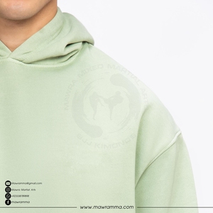 Vente en gros : Sweat à capuche streetwear oversize d'hiver en molleton coton/polyester épais, uni, avec appliqué, broderie personnalisée et impression - Product Image 5