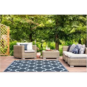 Jet-Line Tapis d'extérieur pour jardin Kate 150x240cm Noir pour balcon ou terrasse Décoration - Product Image 3