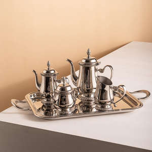 Service à thé en cuivre martelé avec plateau et tasses – Ensemble théière et café en métal – Prix de gros - Product Image 6