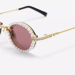 Lunettes de soleil diamant de luxe pour femmes Moissanite diamant lunettes de soleil 5A Moissanite clouté optique lunettes de soleil Hip Hop - Product Image 5