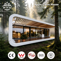 Cabine de luxe Apple de 26 m² – Maison préfabriquée modulaire avec salle de bain, prête pour l'espace de travail