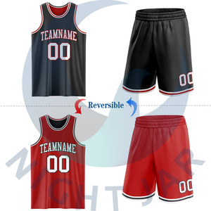 Meilleure qualité réversible personnalisé grande taille basket-ball uniforme ensemble conception respirante OEM fournisseur pour la vente en gros vêtements de basket-ball - Product Image 2