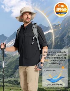 Pantalones Cortos de Pesca para Hombre, Manga Larga, Protección Solar UPF50+, Secado Rápido, con Botones y Bolsillos con Cremallera - Product Image 2