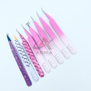 แหนบถอนคิ้วกลิตเตอร์ส่วนบุคคลสีขาวและดำแหนบต่อคิ้วสแตนเลสพร้อมเทคโนโลยีนาโนปลายแหลม - Product Image 5