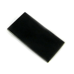 Cabochon rectangulaire en jet noir naturel de 24,25 carats, 14x27 mm, pierre précieuse pour bijoux IG0507 - Product Image 2