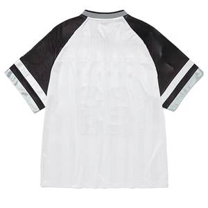 Maillot de baseball personnalisé blanc et noir, numéro 23, col en V, manches courtes, uniforme d'équipe, vêtements de sport respirants en maille - Product Image 3