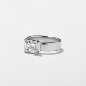 แหวนครบรอบเพชรโมอิส2กะรัตคุณภาพสูง VVS2สีเงินเจียระไนแบบ925สีคมชัด - Product Image 2