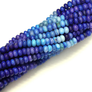Cuentas de Ópalo de Color Azul Intenso Único en Forma de Rondelle Lisa, Cuentas de Piedra Preciosa de Ópalo Azul Oscuro de 7-10 mm, Cuentas de Calidad AAA - Product Image 6