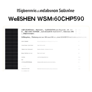 Panel Solar Weisheng WSM-60SHP590 - Product Image 2