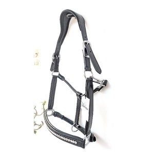 บังเหียนหนังแบบมีโครงสร้างตามหลักกายวิภาค ช่วยลดแรงกด พร้อมแผ่นรองนุ่ม สายรัดจมูกคริสตัล ออกแบบตามหลักสรีรศาสตร์ สำหรับม้าขี่เดรสสาจและกระโดดข้ามเครื่องกีดขวาง - Product Image 1