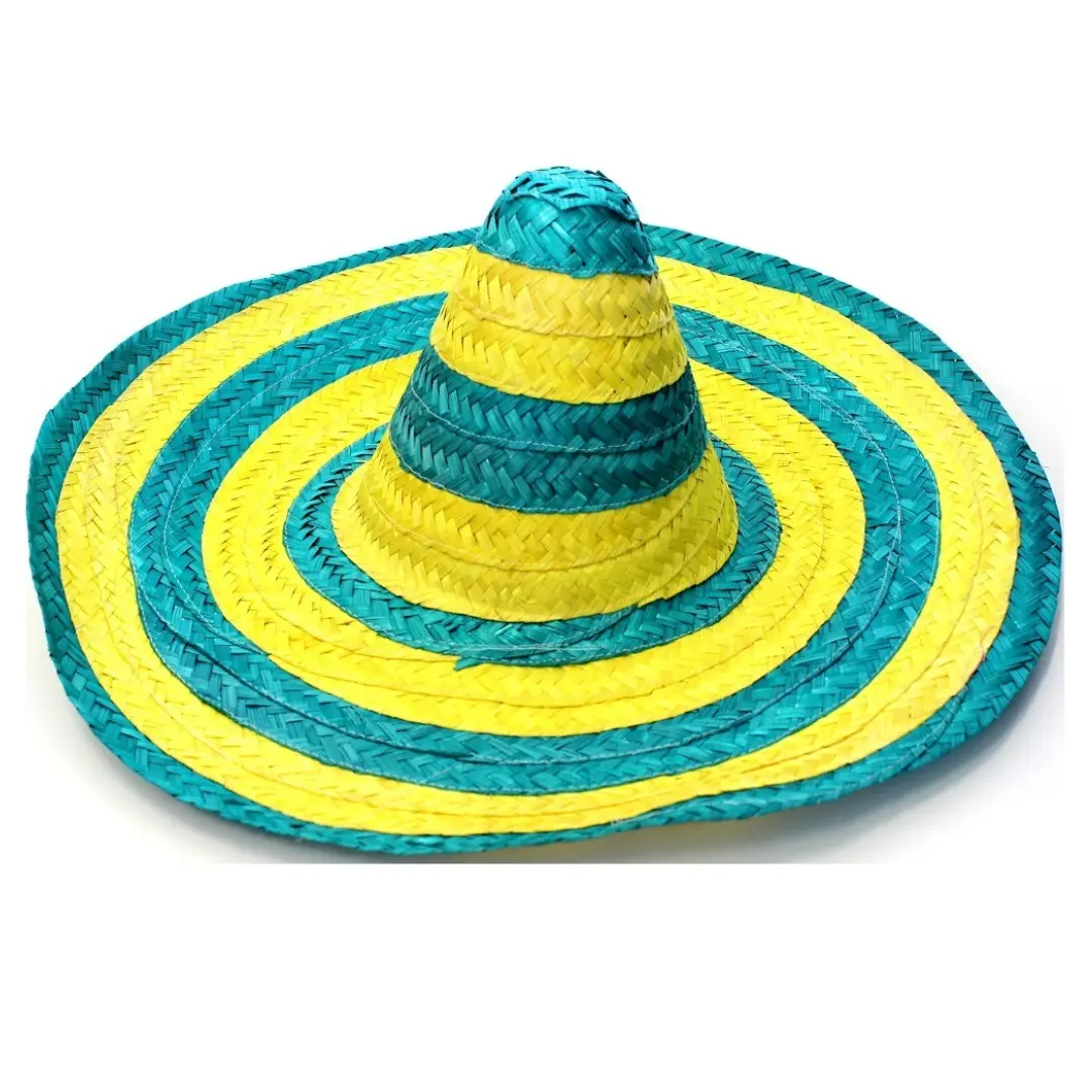 Packung mit 6 - 57cm mexikanischen Sombrero Hut mexikanischen Sombrero Kostüm Stroh Party Kostüm mexikanischen Hut Größe und Logo anpassen