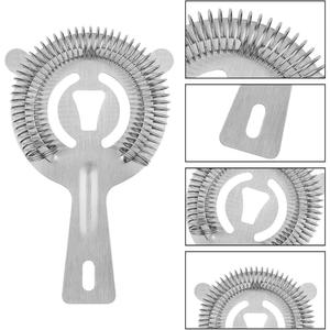 Passoire à cocktail Hawthorne en acier inoxydable de qualité supérieure avec ressort renforcé, versement fluide, précision, outil de barman - Product Image 6