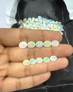 Pierres taillées d'opale éthiopienne naturelle 137 Ct et opale de feu multicolore en vrac pour la fabrication de bijoux, pierre précieuse d'opale en vrac - Product Image 5