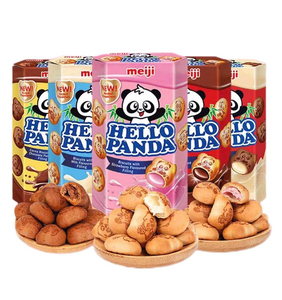 บิสกิตโกโก้เฮลโลแพนด้า เมจิ้ แพ็ค 10 ห่อ ห่อละ 50 กรัม บรรจุกล่องใหญ่ น้ำหนักสุทธิ 500 กรัม สำหรับร้านค้าปลีกและขายส่ง - Product Image 6