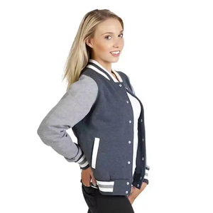 Veste de baseball universitaire à manches longues de qualité supérieure pour femmes brodées Style Letterman imprimé aspect cuir XL Plus tissu de laine - Product Image 3