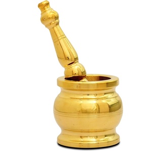 Meilleures ventes de pilon à mortier en laiton de haute qualité, outils pour herbes et épices en métal pour la cuisine et la table, produit Offre Spéciale - Product Image 1