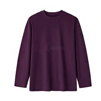 T-shirt à manches longues 100 % coton pour homme, design uni, coupe oversize, vente chaude, personnalisable, pour adultes, OEM, vente en gros
