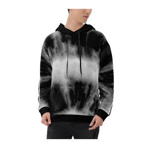 เสื้อกันหนาวมีฮู้ดสำหรับผู้ชายโอเวอร์ไซส์ผ้า100% ปักลายกรดซักได้ตามต้องการ - Product Image 1