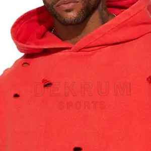 Sudadera con Capucha Personalizada con Logotipo Desgastado para Hombre, Diseño Vintage 2026 con Cierre y Dobladillo sin Rematar, Teñido Liso para Invierno, MOQ Bajo - Product Image 4