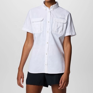 เสื้อตกปลาผู้หญิง เสื้อเชิ้ตแขนสั้นแบบกระดุมหน้า น้ำหนักเบา ระบายอากาศได้ดี สำหรับผู้หญิง - Product Image 1