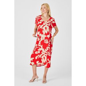 Abito Midi con scollo a V profondo con motivo a fessura abiti alla moda prodotto - Product Image 6